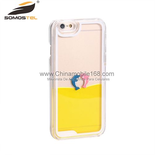 Funda de nadan delfines líquido dinámico para iphone