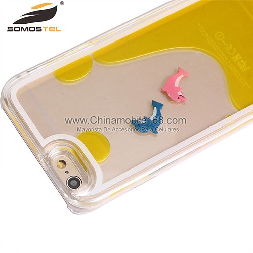 Funda de nadan delfines líquido dinámico para iphone