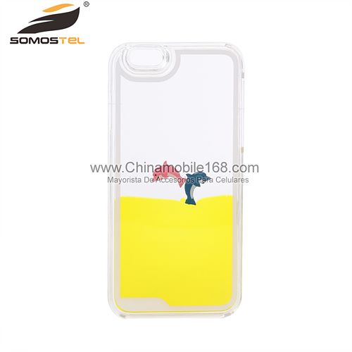 Funda de nadan delfines líquido dinámico para iphone