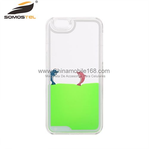 Funda de nadan delfines líquido dinámico para iphone
