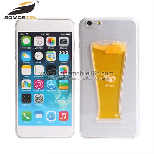 Funda dura con botella cooktail de liquido 3D