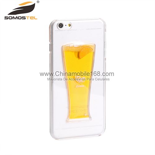 Funda dura con botella cooktail de liquido 3D