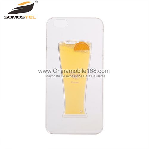 Funda dura con botella cooktail de liquido 3D