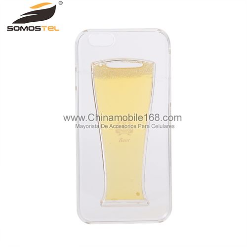 Funda dura con botella cooktail de liquido 3D