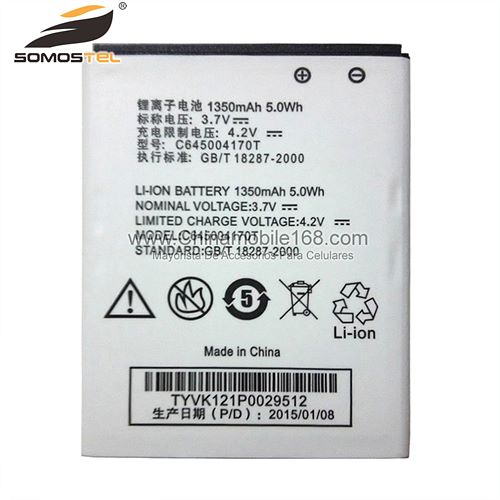 Battery Replacement Mobile Phone Battery for BLU 3.7V 1350mAh C645004170T