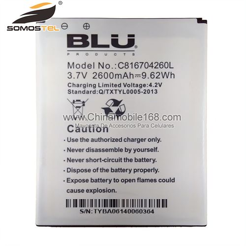 Battery for BLU 3.7V 2600mAh C816704260L