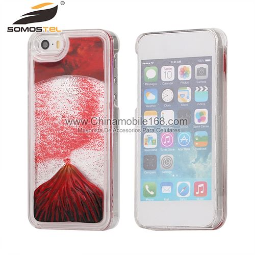 Serie Case liquido Erupcion de volcan fundas para iphone 6 Plus