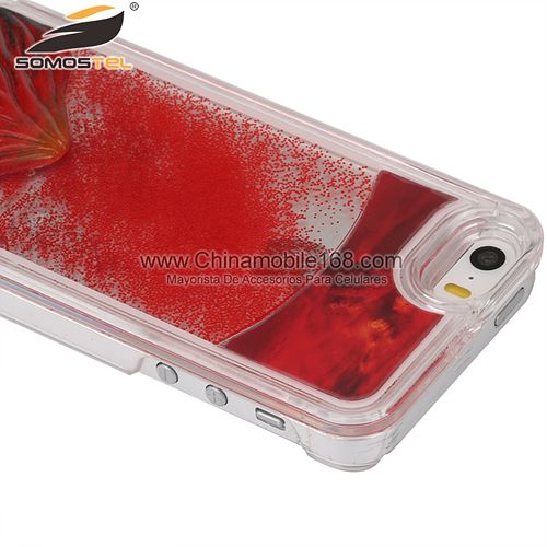 Serie Case liquido Erupcion de volcan fundas para iphone 6 Plus