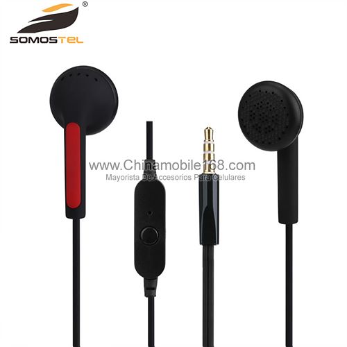 Earbuds with Mic Stereo Headphones Black